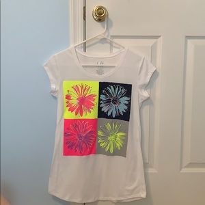 Girls Andy Warhol flower t-shirt